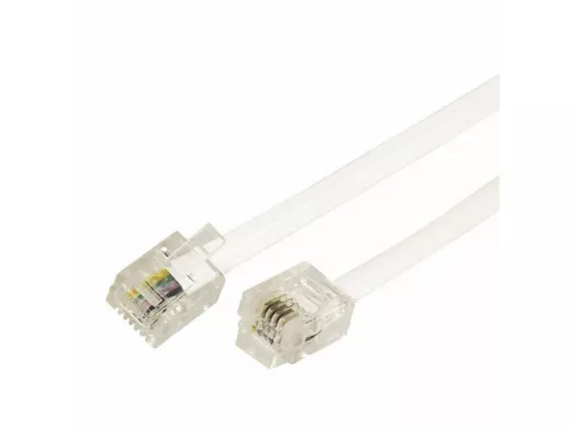 Телефонный удлинитель евро 20м  белый FD-6113 REXANT