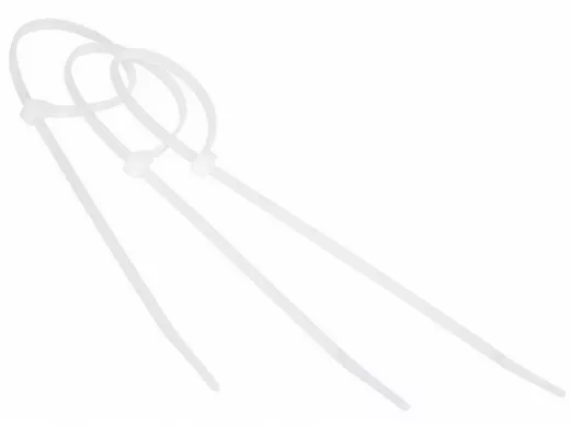 400х5мм кабельный хомут (стяжка) белая (100 шт) профессиональная