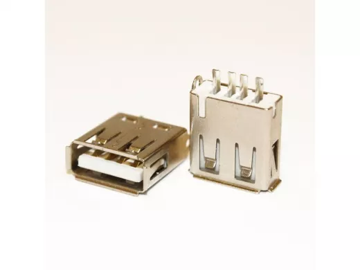 Разъём компьют: гнездо USB-ASM (DS1098-B) на плату (выводы параллельно плоскости)