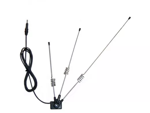 "FIX-155P" CHROM автомобильная  желобковая антенна для автомагнитолы, диапазон FM, УКВ,серые пружины