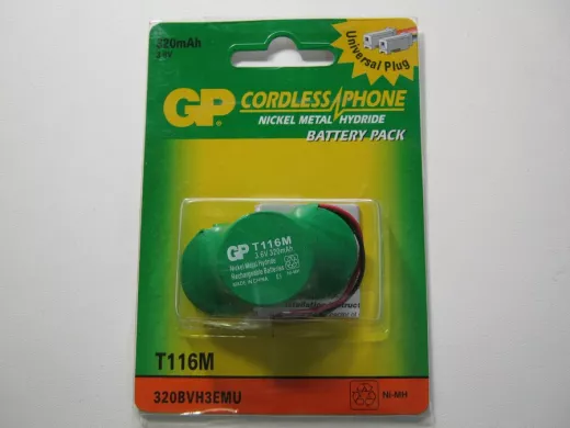 Аккумуляторы  GP T-116 (280mA 3.6V)