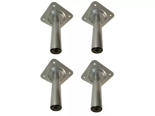 Прочная стальная ножка для стола, подставки, высота  15 см, серая, 4шт, диаметр 32мм 