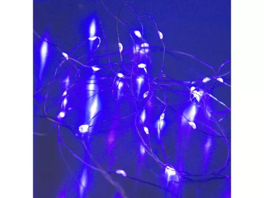 Гирлянда светодиодная "Нить", SE-STRING-10100P, 10м, 100 LED, фиолетовый, серебр. шнур 1,5м