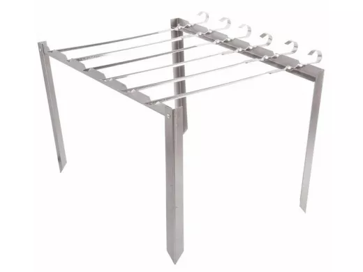 Подставка под шампура с 6 шампурами в чехле СОКОЛ