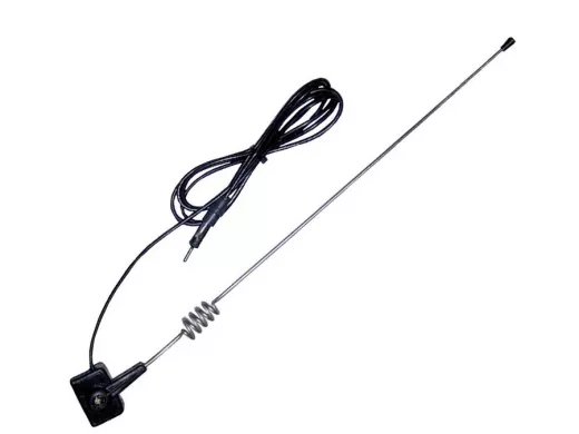 "FIX-110P" CHROM автомобильная  желобковая антенна для автомагнитолы, диапазон FM, УКВ,серая пружина