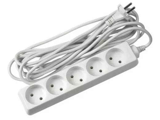 Сетевой удлинитель  JaZZway  E075-05-700 (5 роз.7 м) 7А, Макс.нагрузка 1500Вт