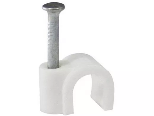 Скоба 3мм (50шт) тип А электроустановочная для круглого кабеля "Mego"