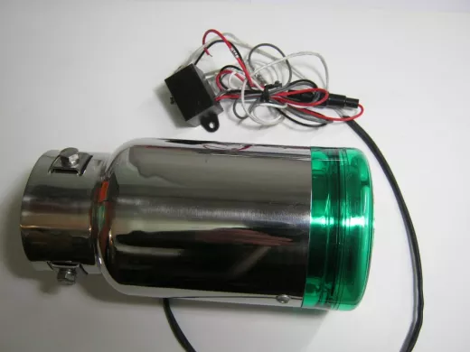 Насадка на глушитель 214N с зеленой подсветкой NEON