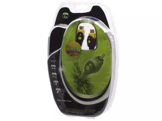 Шнур SVHS-SVHS (круглый кабель 5 mm, Gold) 1м Signalogy(на блистере) 4pin