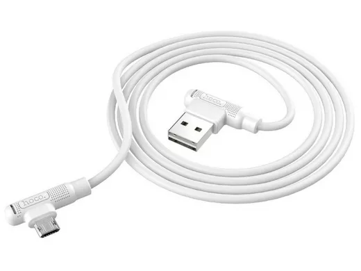 Кабель микро USB (AM/microBM)  HOCO X46 USB 2.4A  Белый (microUSB) 1м